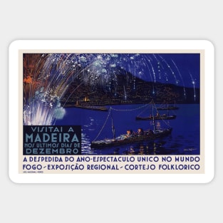 Visitai a Madeira Portugal Vintage Poster 1939 Sticker